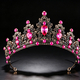 Crystal Princess Crown Headpiece For Women Elegant Rhinestone Tiara Hairband