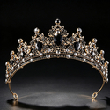 Crystal Princess Crown Headpiece For Women Elegant Rhinestone Tiara Hairband