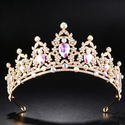 Crystal Princess Crown Headpiece For Women Elegant Rhinestone Tiara Hairband
