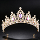 Crystal Princess Crown Headpiece For Women Elegant Rhinestone Tiara Hairband
