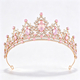 Crystal Princess Crown Headpiece For Women Elegant Rhinestone Tiara Hairband