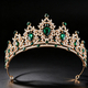 Crystal Princess Crown Headpiece For Women Elegant Rhinestone Tiara Hairband