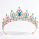 Crystal Princess Crown Headpiece For Women Elegant Rhinestone Tiara Hairband