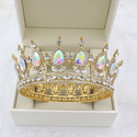 Baroque Teardrop Rhinestone Bridal Tiara Crown