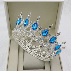 Silver Base Lake Blue Diamond + White Diamond