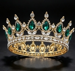 Gold Base Green Diamond + White Diamond