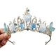 Blue Mermaid Shell Rhinestone Tiara For Kids