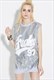 Ärmelloses Pailletten-Hemdblusenkleid für Damen