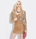 Damen kurze Jacke mit langen Ärmeln Pailletten & Perlenbesatz