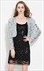 Damen kurze Jacke mit langen Ärmeln Pailletten & Perlenbesatz