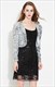 Damen kurze Jacke mit langen Ärmeln Pailletten & Perlenbesatz