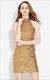 Einfaches elegantes ärmelloses kurzes Etuikleid mit Pailletten Cocktailkleid