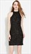 Einfaches elegantes ärmelloses kurzes Etuikleid mit Pailletten Cocktailkleid