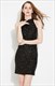 Einfaches elegantes ärmelloses kurzes Etuikleid mit Pailletten Cocktailkleid