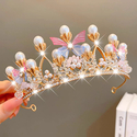 Butterfly crown handmade headpiece Girls' Crystal Tiara Crown Headpiece