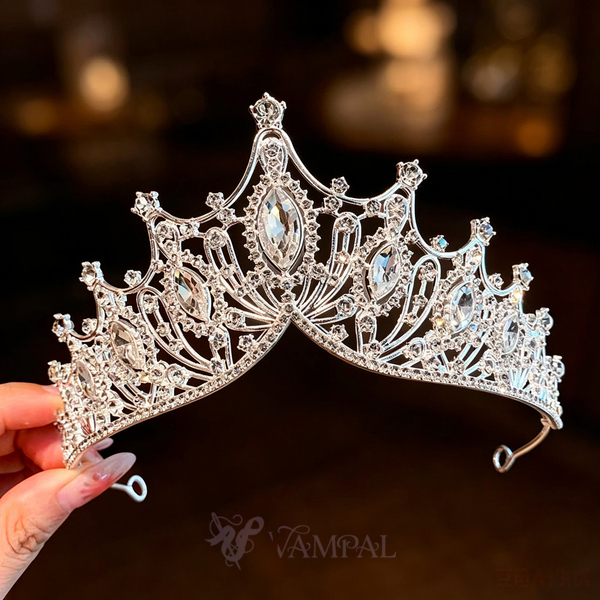 Baroque Crystal Bridal Tiara Headpiece