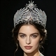 Baroque Pearl Crown Headpiece For Pageant Runway Performance