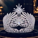 Baroque Pearl Crown Headpiece For Pageant Runway Performance