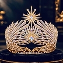 Baroque Pearl Crown Headpiece For Pageant Runway Performance