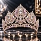 Crystal Bridal Large Crown Baroque Tiara