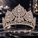 Crystal Bridal Large Crown Baroque Tiara