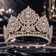 Crystal Bridal Large Crown Baroque Tiara