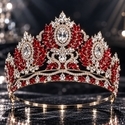 Crystal Bridal Large Crown Baroque Tiara