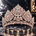 Crystal Bridal Large Crown Baroque Tiara