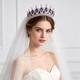 Baroque Full-Round Crown Bridal Tiara With Rhinestones