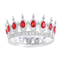 Baroque Full-Round Crown Bridal Tiara With Rhinestones