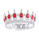 Baroque Full-Round Crown Bridal Tiara With Rhinestones