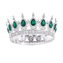 Baroque Full-Round Crown Bridal Tiara With Rhinestones