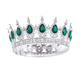 Baroque Full-Round Crown Bridal Tiara With Rhinestones