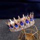 Baroque Full-Round Crown Bridal Tiara With Rhinestones