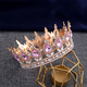 Baroque Full-Round Crown Bridal Tiara With Rhinestones