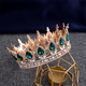 Baroque Full-Round Crown Bridal Tiara With Rhinestones