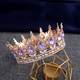 Baroque Full-Round Crown Bridal Tiara With Rhinestones