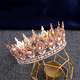 Baroque Full-Round Crown Bridal Tiara With Rhinestones