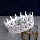 Baroque Full-Round Crown Bridal Tiara With Rhinestones