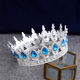 Baroque Full-Round Crown Bridal Tiara With Rhinestones