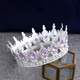 Baroque Full-Round Crown Bridal Tiara With Rhinestones