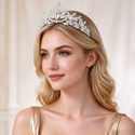 Baroque Rhinestone Princess Tiara For Bridal Wedding