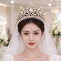 Baroque Rhinestone Bridal Crown Wedding Hair Accessory Tiara