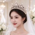 Baroque Rhinestone Bridal Crown Wedding Hair Accessory Tiara