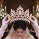 Baroque Rhinestone Bridal Crown Wedding Hair Accessory Tiara
