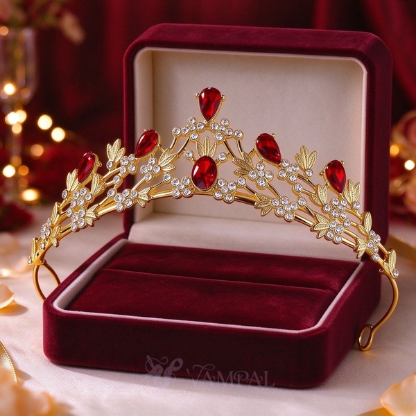 Elegant Crystal Princess Crown Headpiece
