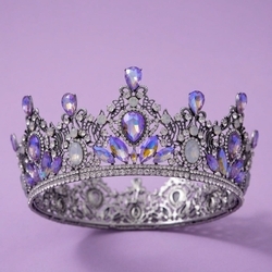 Antique Silver With Purple Crown TS-J3193ASPURPLE