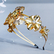 Gold TS-J3101G Double-Layer Metal Flower Bridal Headband