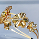 Gold TS-J3101G Double-Layer Metal Flower Bridal Headband
