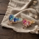 Glazed Ceramic Bird Brooch Elegant Versatile Pin